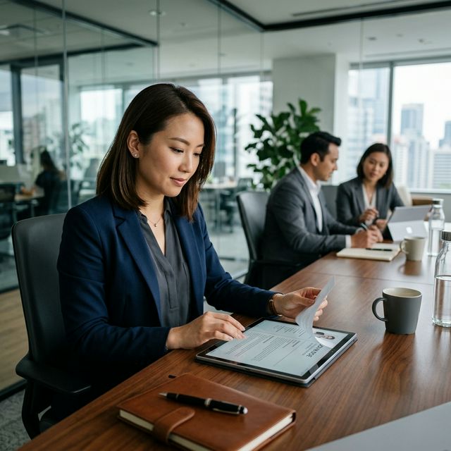 HR-менеджер проводит встречу по найму студентов